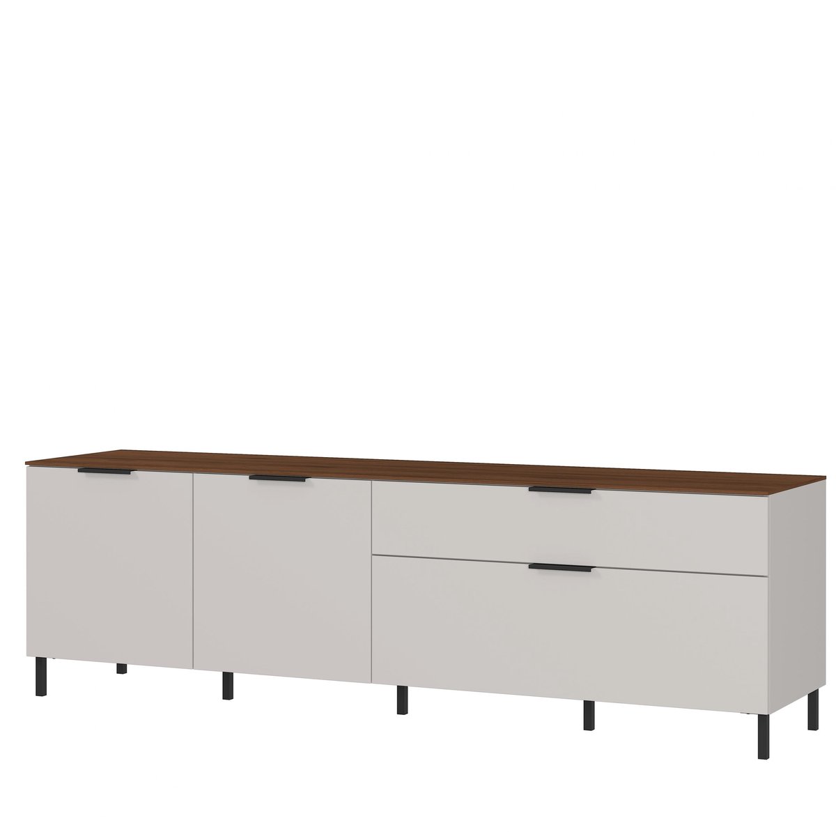 Germania California 192 cm TV meubel Cashmere / Walnoot
