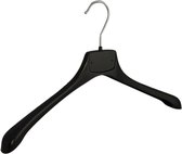 De Kledinghanger Gigant - 40 x Mantel / kostuumhanger kunststof zwart met schouderverbreding, 42 cm