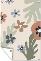 Tuinposter - Tuindoek - Tuinposters buiten - Pastel - Kleur - Bloemen - 80x120 cm - Tuin