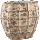 PTMD Kester Ovale Bloempot - 30 x 15 x 27,5 cm - Cement - Bruin