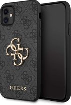 Guess PU 4G avecal Logo Case compatible avec iPhone 11 Gris