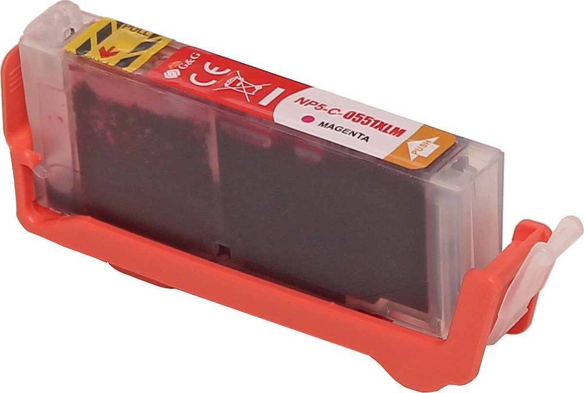 ABC huismerk inkt cartridge geschikt voor Canon 551XL M CLI551XL magenta voor Pixma IP4850 IP4950 IX6550 5140 5150 5240 5250 5300 5340 5350 6150 6200 6250 8150 8200 8240 8250 MX710 MX715 MX885 MX890 MX895