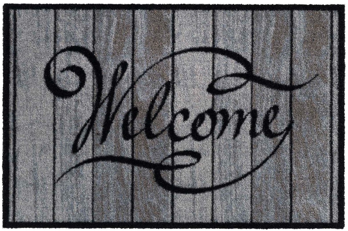 MD-Entree MD Entree - Deurmat - Schoonloopmat - Ambiance - Welcome Wood - 50 x 75 cm Grijs
