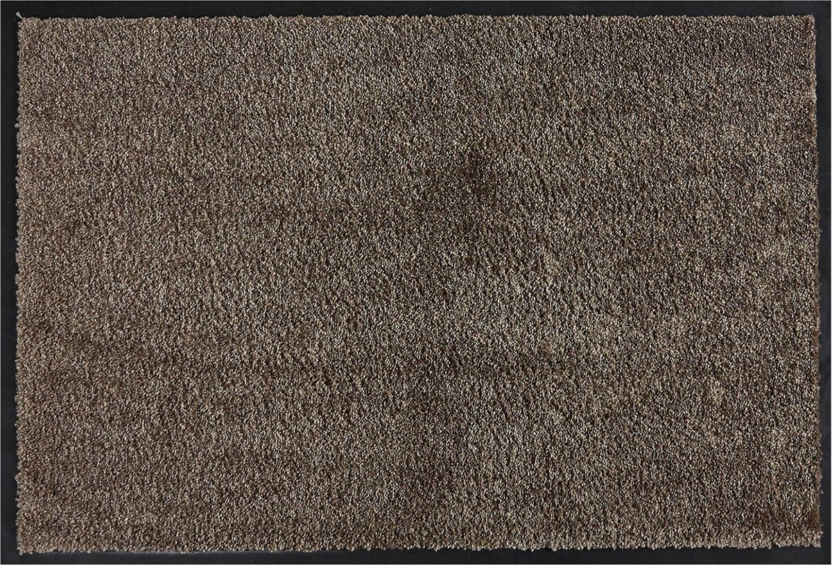 MD-Entree MD Entree - Deurmat - Schoonloopmat - Soft&Clean - 75 x 120 cm - Taupe - Vloerkleed - Met antislip - Machine wasbaar - Vocht absorberend - Hoge dichtheid 600gr/m2