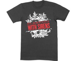Sleeping With Sirens - Floral Heren T-shirt - 2XL - Zwart
