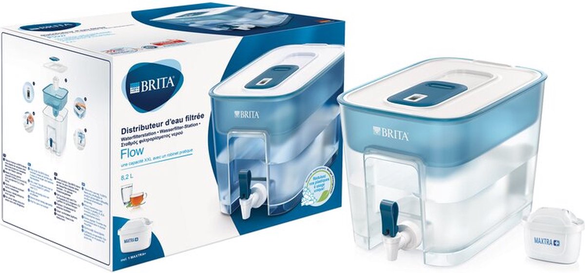 Brita 1027666 filtre à eau Filtre à eau pour carafe 8,2 L Bleu,  Transparent, Blanc