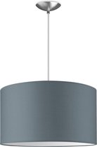 Home Sweet Home hanglamp Bling - verlichtingspendel Basic inclusief lampenkap - lampenkap 40/40/22cm - pendel lengte 100 cm - geschikt voor E27 LED lamp - lichtgrijs