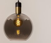 Lumidora Hanglamp 73850 - E27 - Zwart - Grijs - Messing - Glas - ⌀ 28 cm