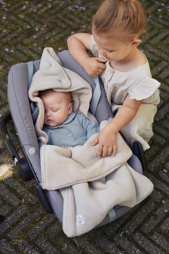 Jollein Voetenzak voor Autostoel en Kinderwagen Grain Knit Oatmeal Jollein Voetenzak voor Autostoel en Kinderwagen Grain Knit Oatmeal