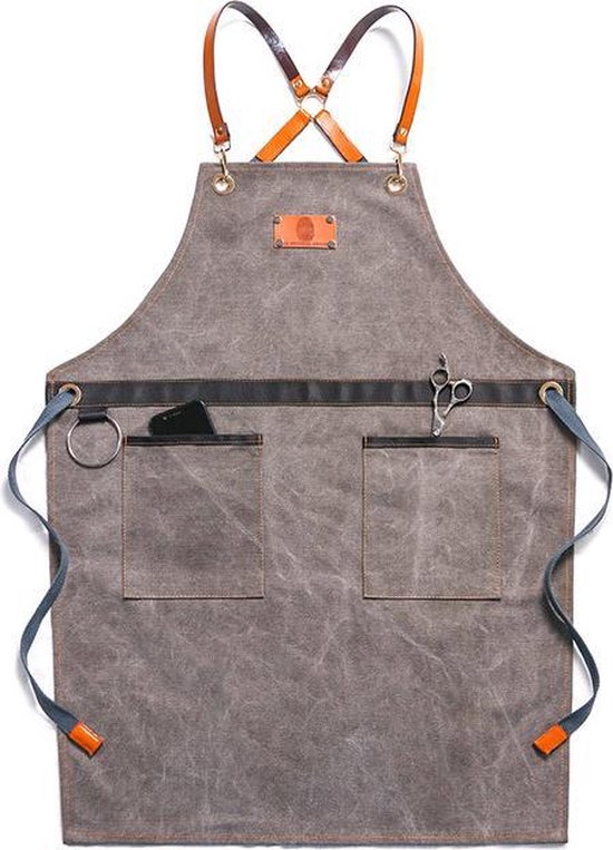 Schort - Denim - Grijs - Stoer - Dames - Heren - Spijkerstof - Sloof - Keuken Schort - Coffee Tea Shop - Jeans - Kappers Schort - Koken - Bediening - Horeca - Bedrijfskleding - Hobby - Denim schort - Hip - CADEAU TIP! Schort - Denim - Grijs - Stoer - Dames - Heren - Spijkerstof - Sloof - Keuken Schort - Coffee Tea Shop - Jeans - Kappers Schort - Koken - Bediening - Horeca - Bedrijfskleding - Hobby - Denim schort - Hip - CADEAU TIP!