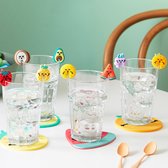 Balvi Kawaii Fruit Glasmarkeerders (set Van 8)