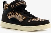 Blue Box hoge meisjes sneakers met luipaard print - Zwart - Maat 32