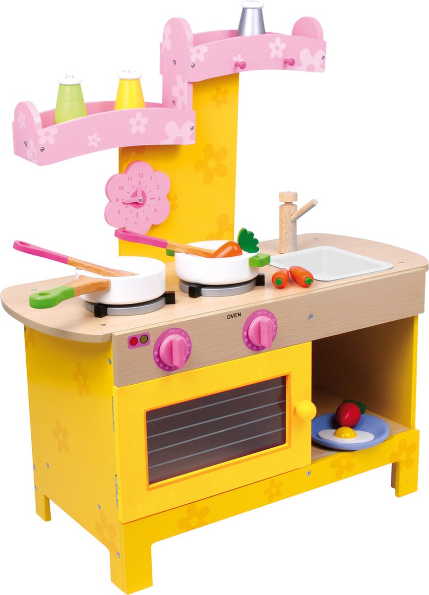 Afbeelding van product Small Foot Company  Mentari kinderkeuken Nena - houten keuken - cadeau tip