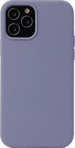 Effen kleur vloeibare siliconen schokbestendige beschermhoes voor iPhone 13 (lavendelgrijs)