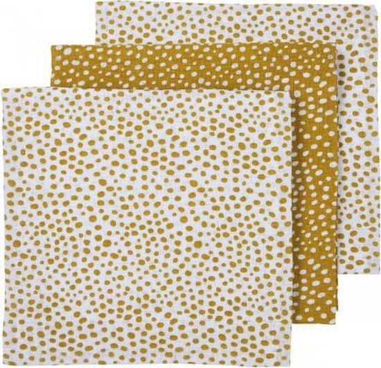 Meyco Cheetah 3-pack hydrofiele doeken - 70x70 cm - honey gold