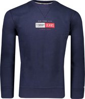 Tommy Hilfiger Sweater Blauw Normaal - Maat M - Heren - Herfst/Winter Collectie - Katoen;Polyester