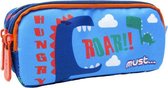 etui dino jongens 20 x 6 x 9 cm polyester blauw