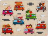 vormenpuzzel foodtruck junior 22,5 x 30 cm hout 9-delig