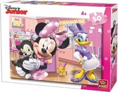 legpuzzel Minnie Mouse buiten karton roze 50 stukjes