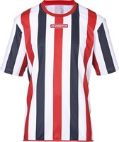 Masita | Sportshirt Dames & Heren Korte Mouw - Barça - Licht Elastisch Polyester Ademend Vochtregulerend - RED/WHITE/NAVY - 152