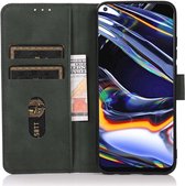 KHAZNEH Motorola Moto G60s Hoesje Retro Wallet Book Case Groen