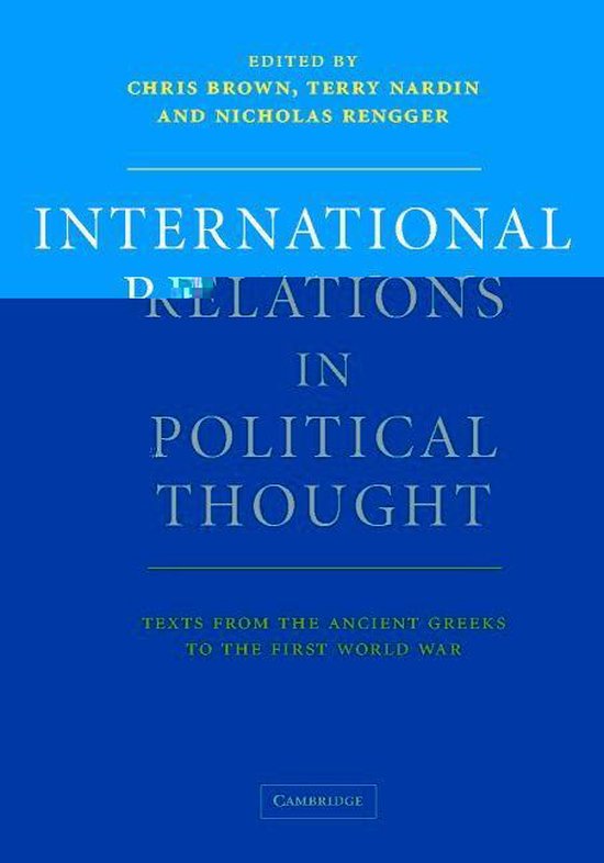 International Relations in Political Thought - cover
