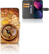 GSM Hoesje Geschikt voor iPhone 13 Magnet Case Kompas