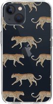 Casetastic Apple iPhone 13 Hoesje - Softcover Hoesje met Design - Hunting Leopard Print