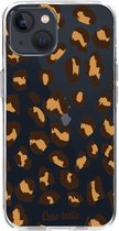 Casetastic Apple iPhone 13 Hoesje - Softcover Hoesje met Design - Leopard Print Print