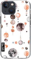 Casetastic Apple iPhone 13 mini Hoesje - Softcover Hoesje met Design - Moon Phases Print
