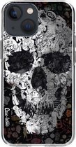 Casetastic Apple iPhone 13 mini Hoesje - Softcover Hoesje met Design - Doodle Skull BW Print