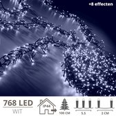 Kerstverlichting - Kerstboomverlichting - Clusterverlichting - Kerstversiering - Kerst - 768 LED's - 5,5 meter - Wit