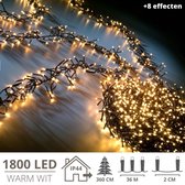 Éclairage de Noël - Lumières d' Éclairage de sapin de Noël - Lumières en grappe - Décorations de Noël de Noël - 1800 LED - 36 mètres - Blanc chaud