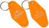 sleutelhanger My Winter Paradise oranje