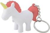 sleutelhanger Unicorn met licht 7 x 5,5 cm ABS roze