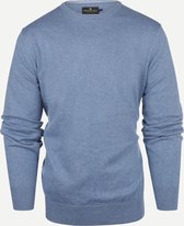 Steppin' Out Herfst/Winter 2021 Trui Cotton Cashmere Rneck Mannen - Regular Fit - Katoen - Blauw (L)