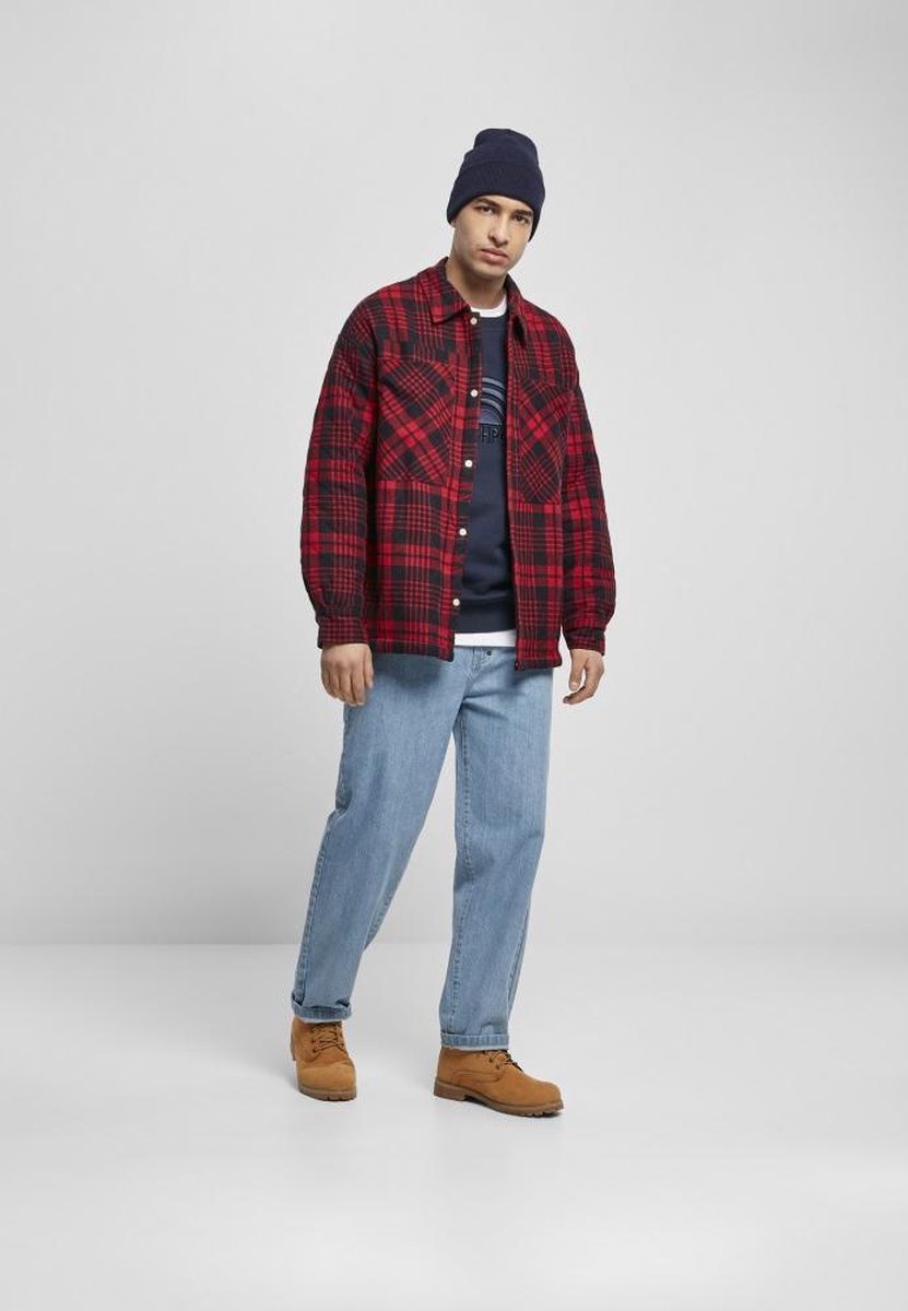 Southpole Jacket -L- Flannel Quilted Shirt Rood