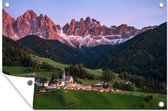 Muurdecoratie Dolomieten - Italië - Berg - 180x120 cm - Tuinposter - Tuindoek - Buitenposter