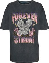 Vero Moda T-shirt Vmforever Oversized Print T-shirt E 10232956 Black/washed For Dames Maat - L