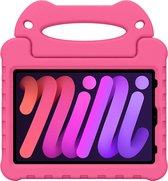 iPad Mini 6 hoes Kinderen - 8.3 inch - Kids proof back cover - Draagbare tablet kinderhoes met handvat – Roze