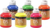 acrylverf neon 6 stuks 500 ml multicolor