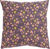 Hoyz | Simple Flower Roze Groen Kussen | 60 X 60 | Sierkussen Voor Woonkamer Of Slaapkamer