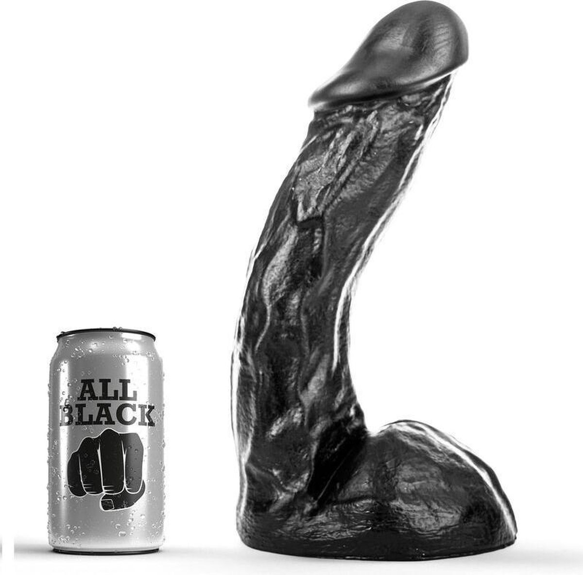Goedkoopste All Black Klassieke Dildo 27,5 x 5,5 cm - zwart