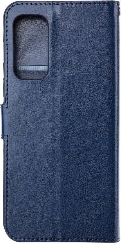 Bookcase Geschikt voor: Oppo Reno6 Pro - Donkerblauw - portemonnee hoesje met 1 stuk Glas Screen protector