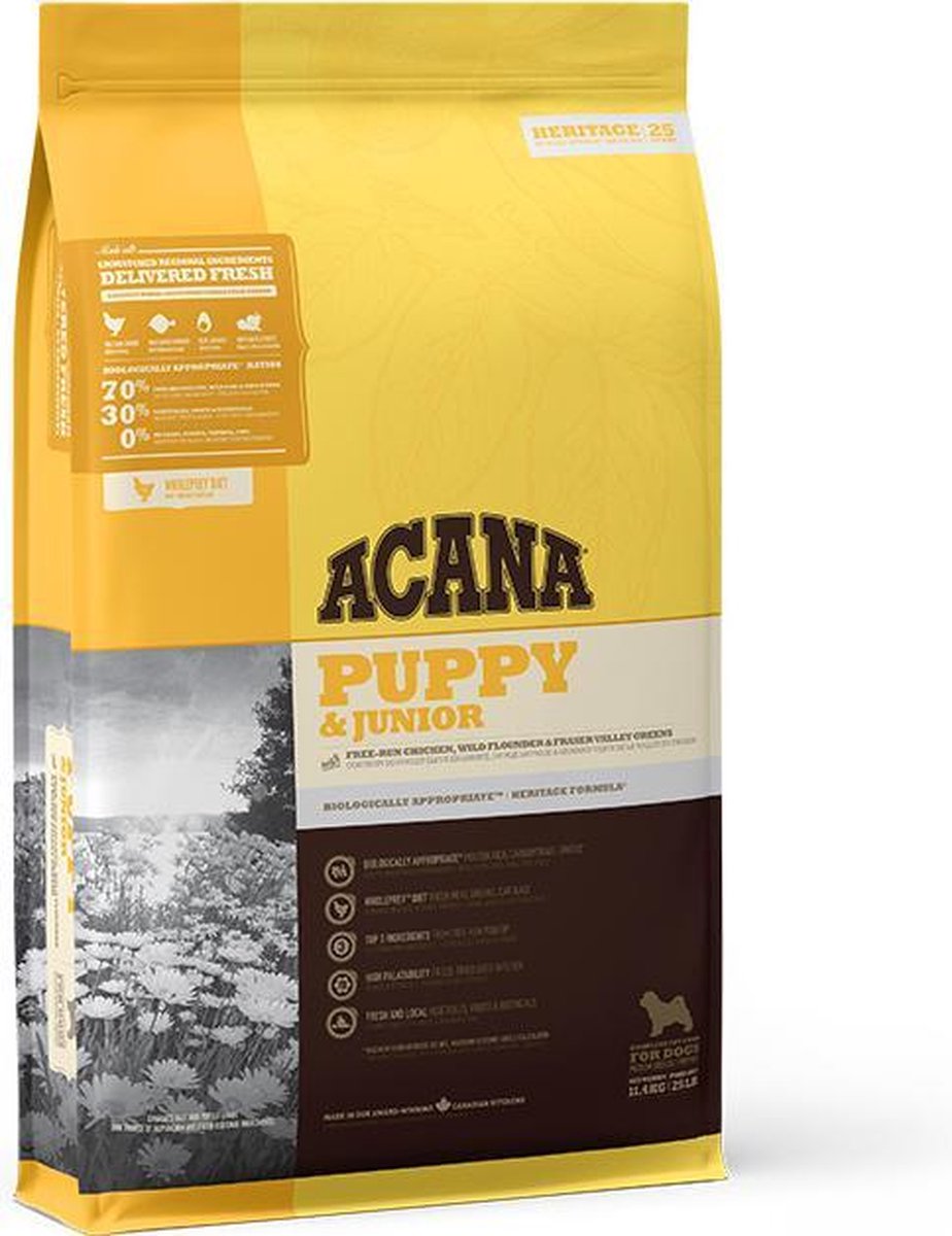 Acana HERITAGE Puppy & Junior 11.4 kg. | 11.4 kilogram