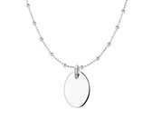 YO&NO - Ketting - Zilver - Ballchain -  Ovaal -  2,0 mm - 50 cm - Sieraden vrouw - Gerhodineerd - Zilver 925