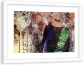 Foto in frame , Abstracte Sporter , 120x80cm ,  Multikleur , wanddecoratie , Premium print