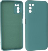 Hoesje Geschikt voor de Samsung Galaxy A03s - Fashion Color Backcover Telefoonhoesje - Donker Groen