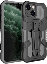 Machine Armor Warrior Schokbestendige pc + TPU-beschermhoes voor iPhone 13 mini (grijs)