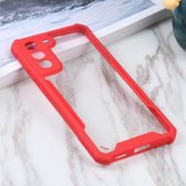 Voor Samsung Galaxy S21 FE acryl + kleur TPU schokbestendig hoesje (rood)